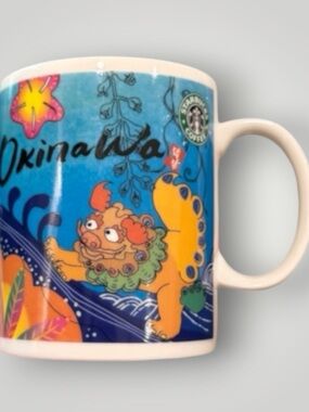 Starbucks OKINAWA Komainu Coffee Mug Cup 2014 Tokyo Kyoto Japan Travel Souvenir